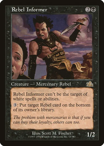Rebel Informer, Magic card PCY 75 — Prophecy set