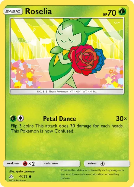 Roselia, Pokémon card UPR 4 — Ultra Prism set