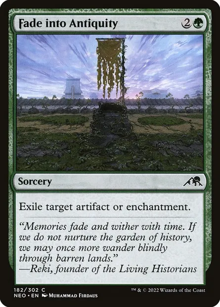 Fade into Antiquity, Magic card NEO 182 — Kamigawa: Neon Dynasty set