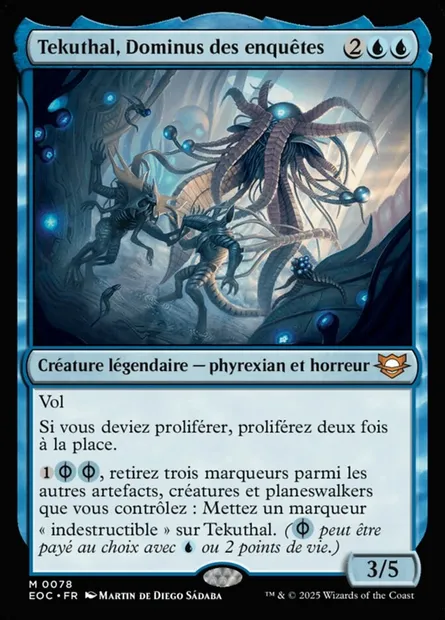 Tekuthal, Dominus des enquêtes, carte Magic EOC 78 — extension Edge of Eternities Commander