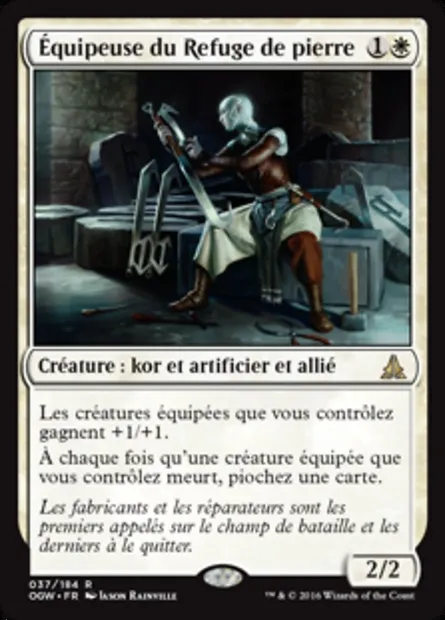 Équipeuse du Refuge de pierre, carte Magic OGW 37 — extension Le serment des Sentinelles