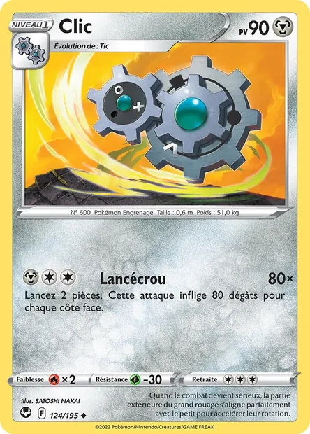 Clic, carte Pokémon SIT 124 — extension Tempête Argentée