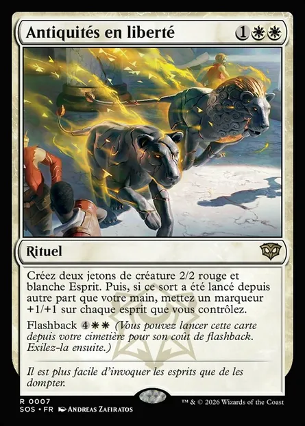 Antiquités en liberté, carte Magic SOS 7 — extension Secrets of Strixhaven