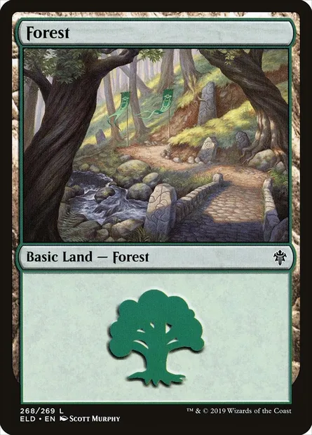 Forest, Magic card ELD 268 — Throne of Eldraine set