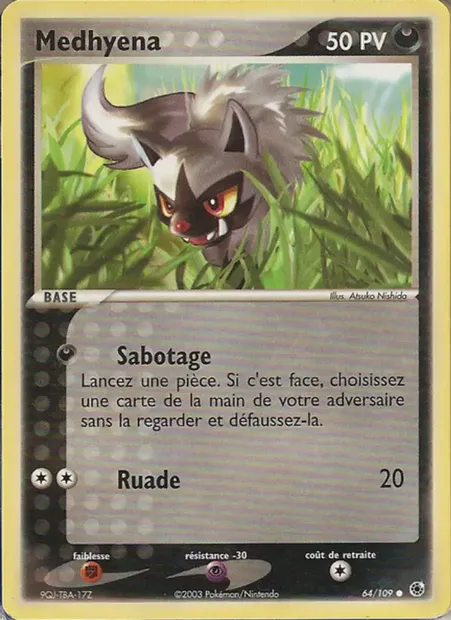 Medhyena, carte Pokémon RS 64 — extension EX Rubis & Saphir