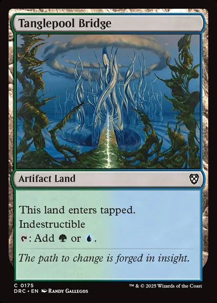 Tanglepool Bridge, Magic card DRC 175 — Aetherdrift Commander set