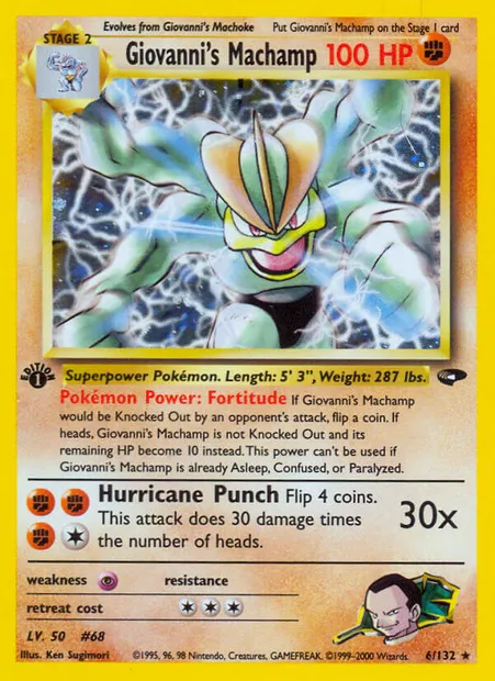 Giovanni's Machamp, carte Pokémon GC 6 — extension Gym Challenge
