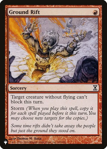 Faille terrestre, carte Magic PLST TSP-162 — extension The List