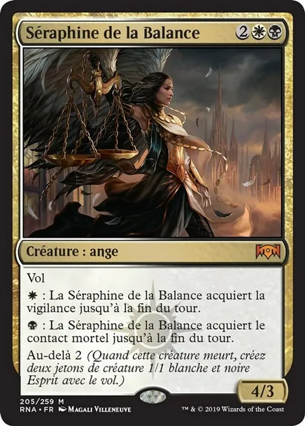 Séraphine de la Balance, carte Magic RNA 205 — extension L'allégeance de Ravnica