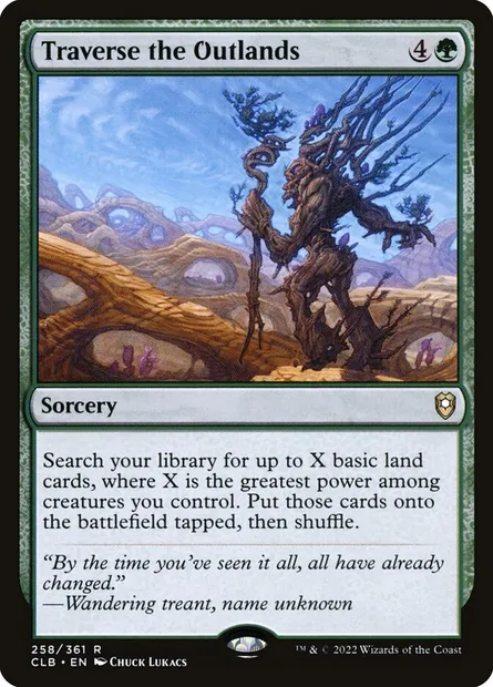 Traverse the Outlands, Magic card CLB 258 — Commander Legends: Battle for Baldur's Gate set