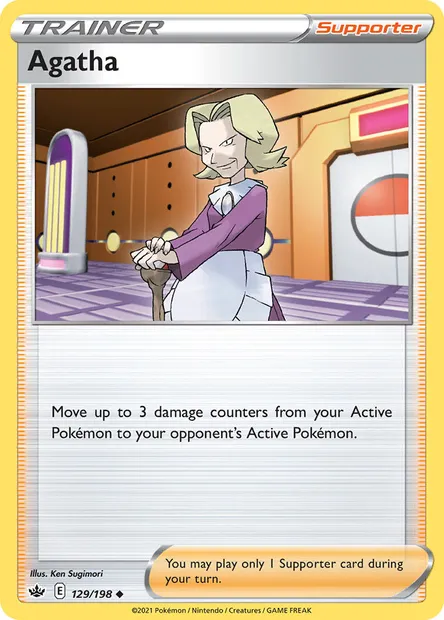 Agatha, Pokémon card CRE 129 — Chilling Reign set