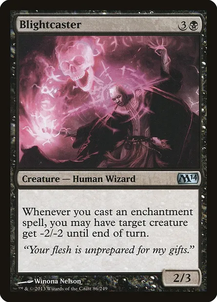 Blightcaster, Magic card M14 86 — Magic 2014 set