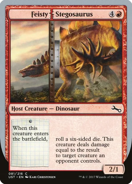 Feisty Stegosaurus, Magic card UST 81 — Unstable set