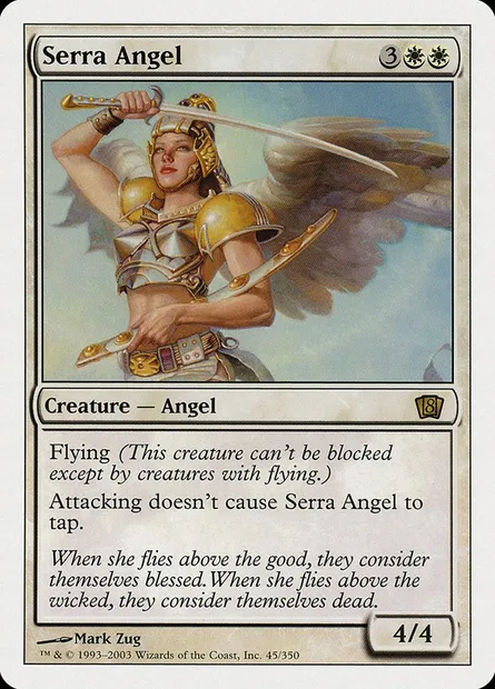 Serra Angel, Magic card 8ED 45 — Eighth Edition set
