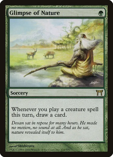 Glimpse of Nature, Magic card CHK 210 — Champions of Kamigawa set