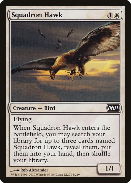 Squadron Hawk, Magic card M11 33 — Magic 2011 set