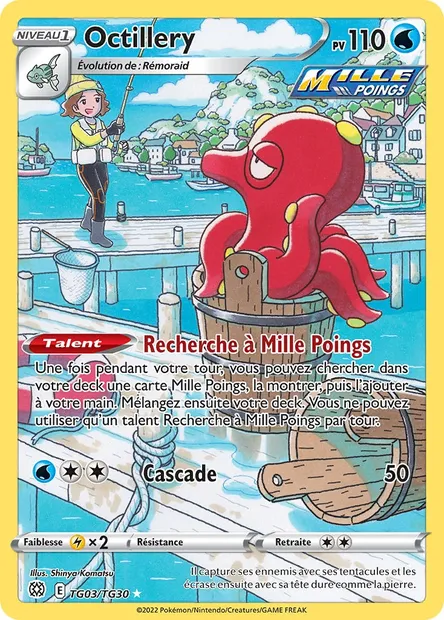 Octillery, carte Pokémon BRS TG03 — extension Stars Étincelantes