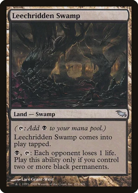 Leechridden Swamp, Magic card SHM 273 — Shadowmoor set