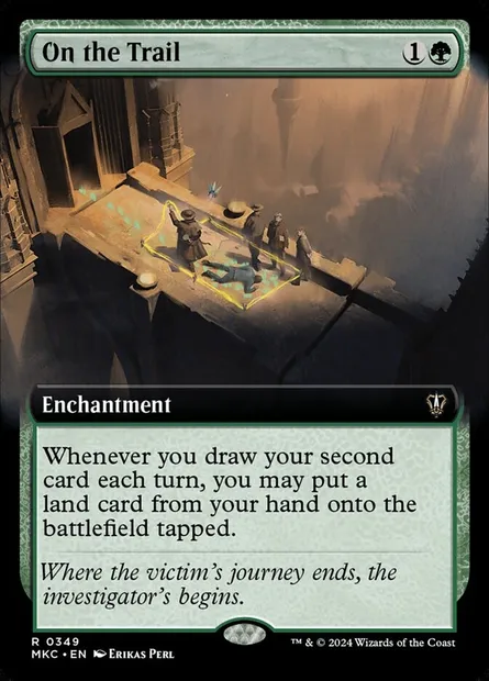 On the Trail, Magic card MKC 349 — Murders at Karlov Manor Commander set