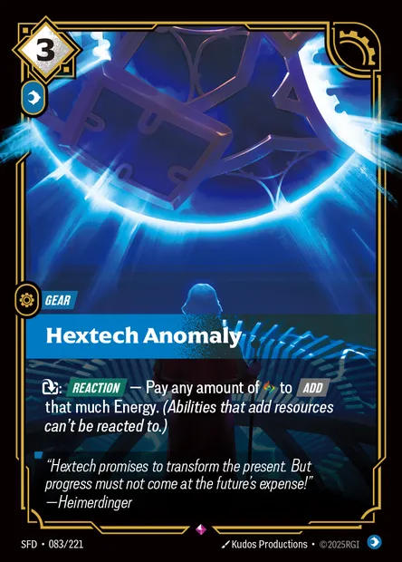 Hextech Anomaly, carte Riftbound SFD 083 — extension Spiritforged