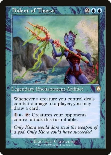 Bident of Thassa, Magic card BRC 80 — The Brothers' War Commander set
