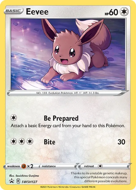 Eevee, Pokémon card SWSH 127 — SWSH Black Star Promos set