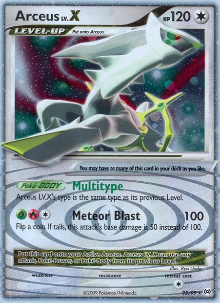 Arceus LV.X, Pokémon card AR 95 — Arceus set