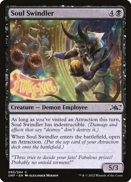 Soul Swindler, carte Magic UNF 93 — extension Unfinity