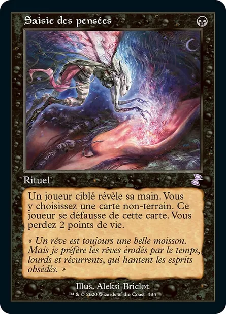 Saisie des pensées, carte Magic TSR 334 — extension Spirale Temporelle Remastered