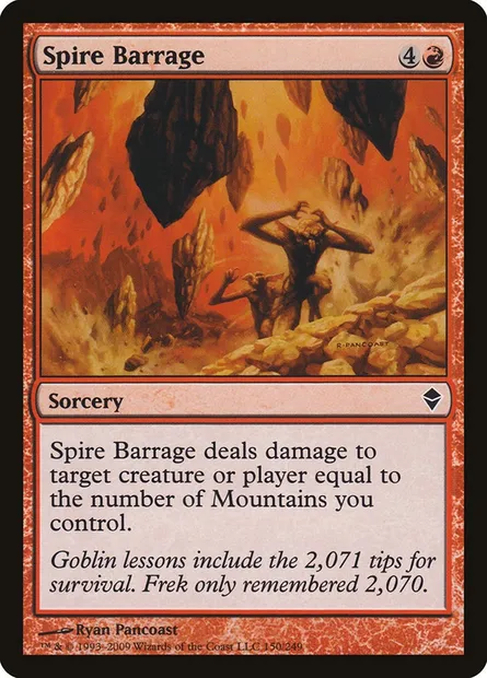 Spire Barrage, Magic card ZEN 150 — Zendikar set