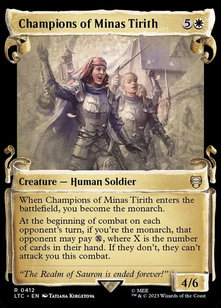 Champions de Minas Tirith, carte Magic LTC 412 — extension Tales of Middle-earth Commander