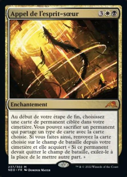 Appel de l'esprit-sœur, carte Magic NEO 237 — extension Kamigawa: La Dynastie Néon