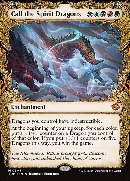 Call the Spirit Dragons, Magic card TDM 309 — Tarkir: Dragonstorm set