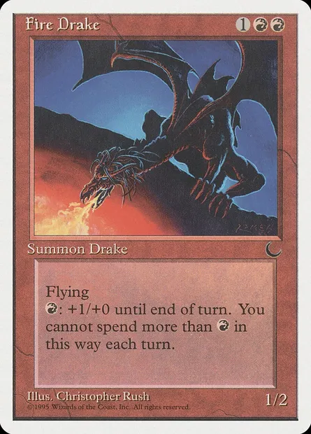 Drâkon de feu, carte Magic CHR 47 — extension Chronicles
