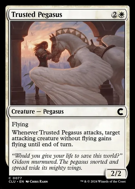 Pégase fidèle, carte Magic CLU 77 — extension Ravnica: Clue Edition