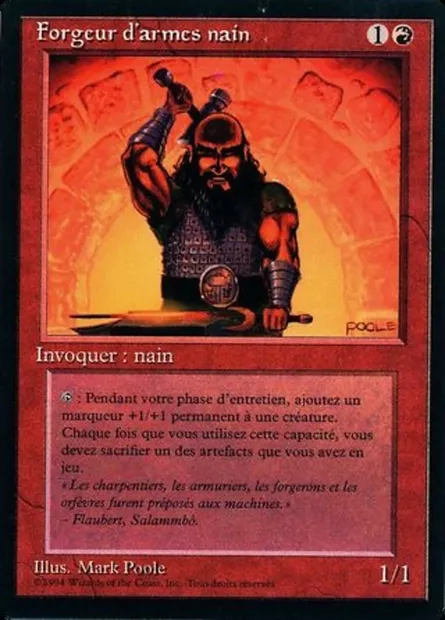 Dwarven Weaponsmith, Magic card FBB 145 — Foreign Black Border set