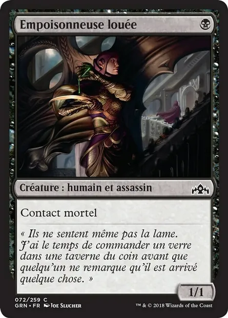 Empoisonneuse louée, carte Magic GRN 72 — extension Les Guildes de Ravnica