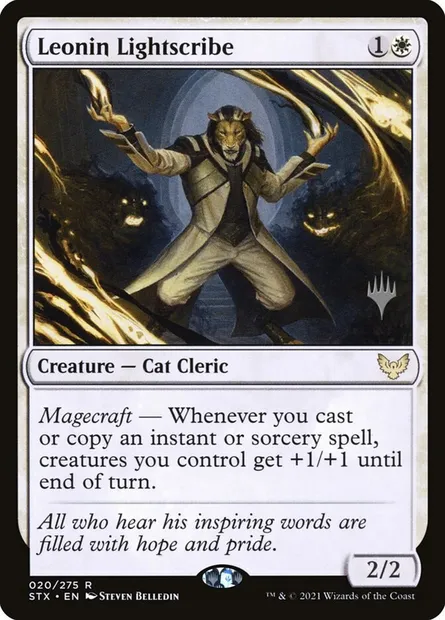 Leonin Lightscribe, Magic card PSTX 20p — Strixhaven: School of Mages Promos set