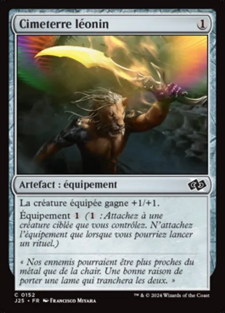 Cimeterre léonin, carte Magic J25 152 — extension Foundations Jumpstart