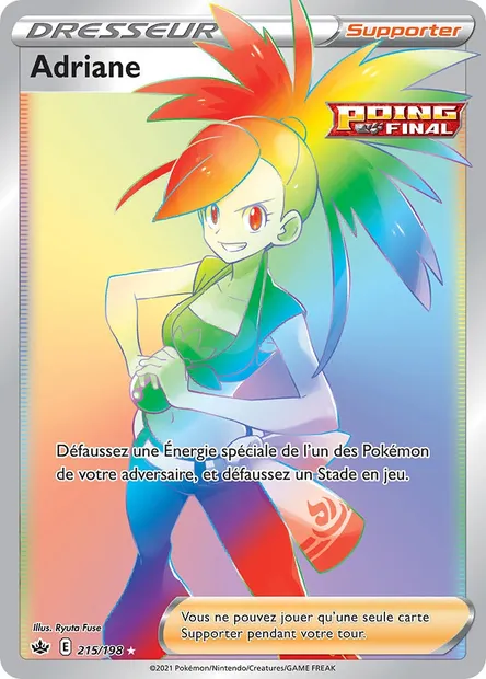 Adriane, carte Pokémon CRE 215 — extension Règne de Glace