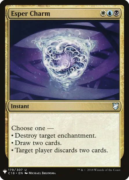 Charme d'Esper, carte Magic PLST C18-179 — extension The List