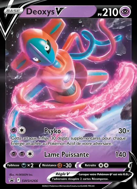 Deoxys V, carte Pokémon SWSH 266 — extension Promo SWSH