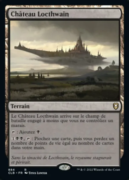 Château Locthwain, carte Magic CLB 884 — extension Commander Légendes : la bataille de la Porte de Baldur