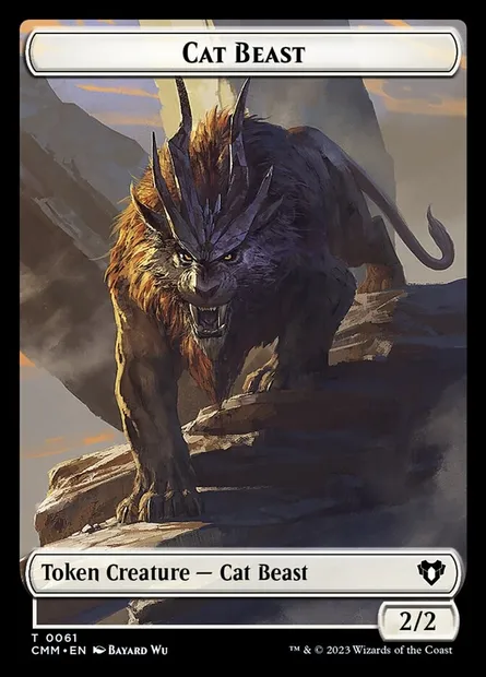 Cat Beast, Magic card TCMM 61 — Commander Masters Tokens set