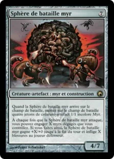 Sphère de bataille myr, carte Magic SOM 180 — extension Cicatrices de Mirrodin