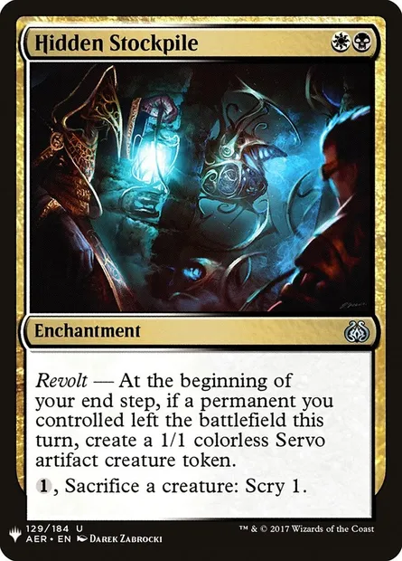 Réserve cachée, carte Magic PLST AER-129 — extension The List
