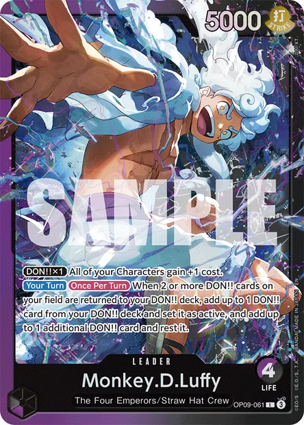 Monkey.D.Luffy, One Piece card OP09-061 — EMPERORS IN THE NEW WORLD set