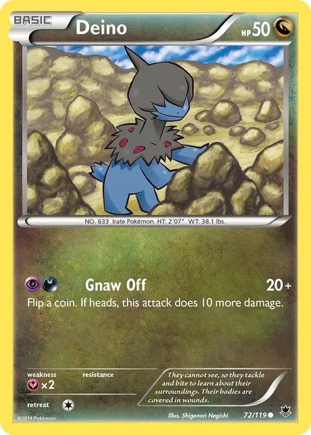 Deino, Pokémon card PHF 72 — Phantom Forces set