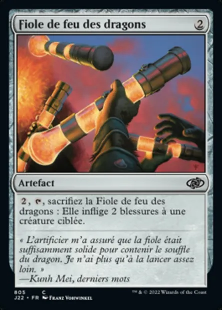 Fiole de feu des dragons, carte Magic J22 805 — extension Jumpstart 2022
