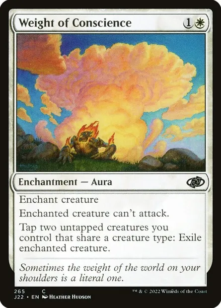 Weight of Conscience, Magic card J22 265 — Jumpstart 2022 set